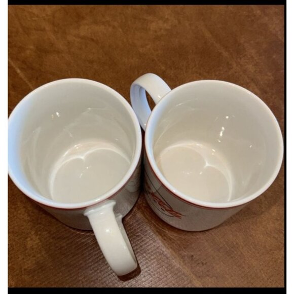 Vintage Coca-Cola Red & White Ceramic Mug By Gibson Set of 3 - Picture 2 of 10